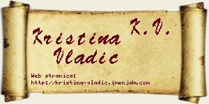 Kristina Vladić vizit kartica